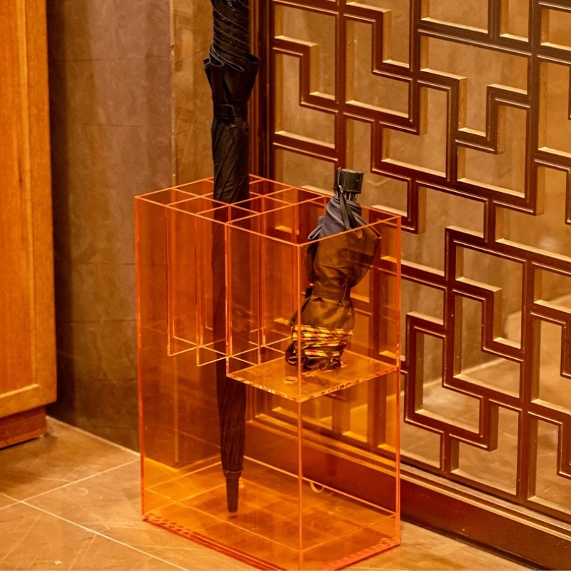 

‌Commercial Acrylic Umbrella Stands Heavy Duty Drip-Dry Rack Entryway Waterproof Storage for Hotel Lobby Clear Standing Holder