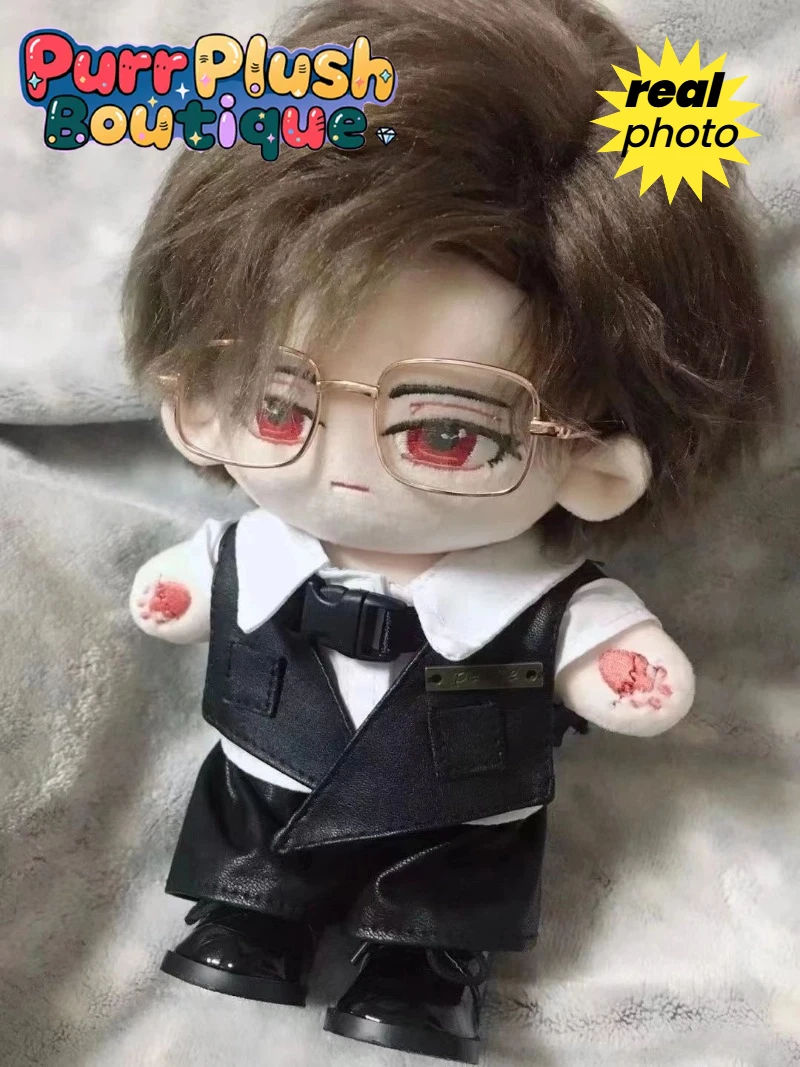 Spiel Licht und Nacht Evan 20CM Plüsch Puppe Ohren Körper Dress Up Baumwolle Puppe Cosplay Plushie Puppet Figur Bauch muskel Puppe Spielzeug