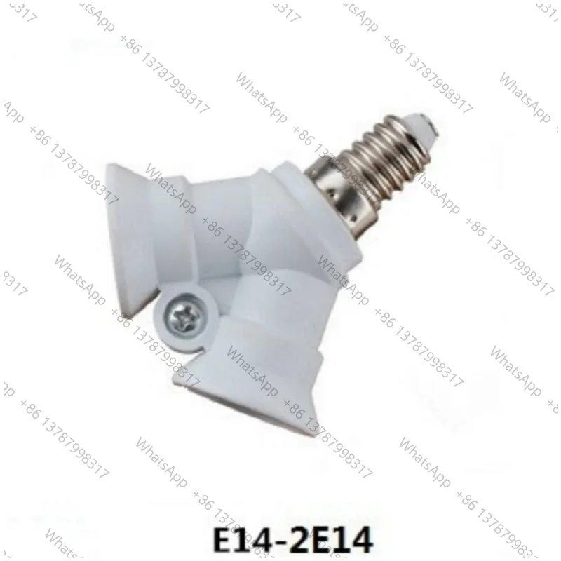 10pcs E14 to 2 E14 Base LED Light Lamp Holder Bulbs Socket Adapter Converter