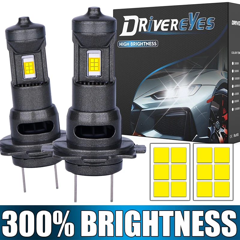 

120W Turbo H7 LED Canbus Car Lights 20000LM Mini Diodes 5570 CSP Wireless Car Headlight Bulbs 12V Automobile STG PTF Hi/Lo Beam