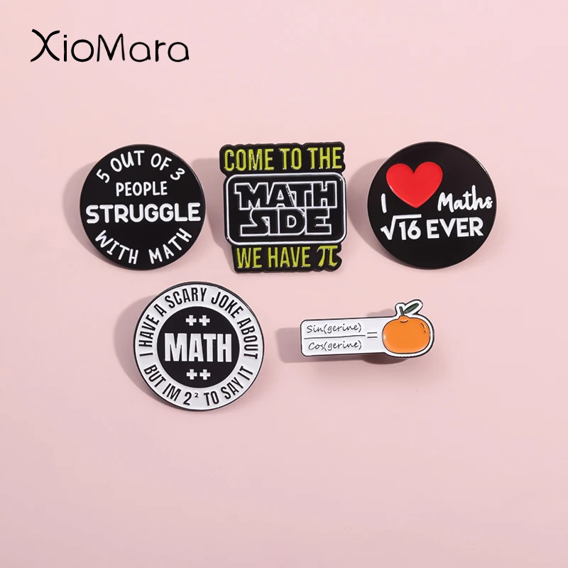 Mathematische multivariate Gleichung Emaille Pins trigono metrische Funktion Formel sin ich liebe Mathe Brosche Revers Abzeichen Schmuck Geschenk