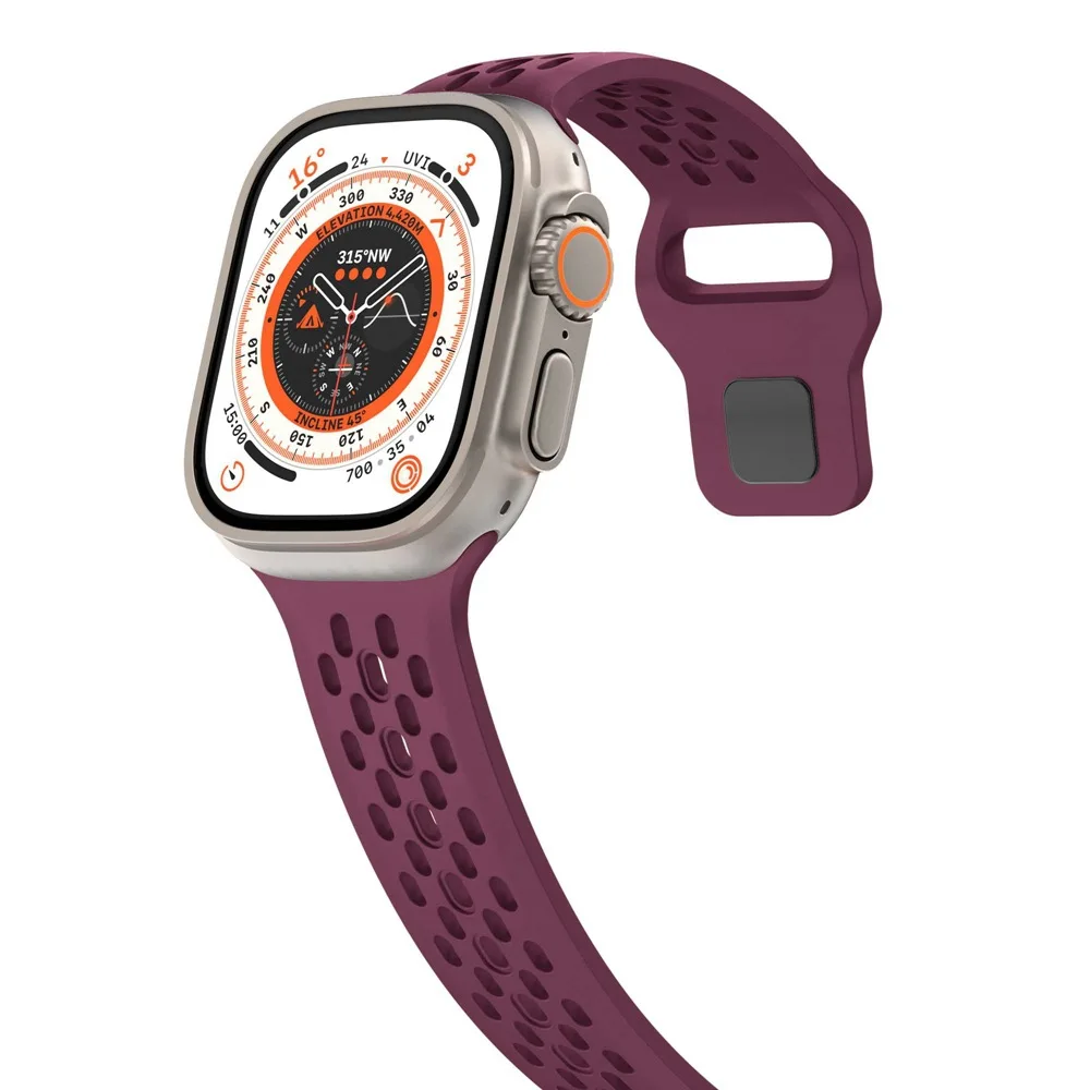 Atmungsaktives Silikonarmband für Apple Watch 49mm 46mm 45mm 44mm 42 41mm Sportarmband iWatch Ultra 12 11 10 9 8 7 6 SE3 Gürtel – Detail 19