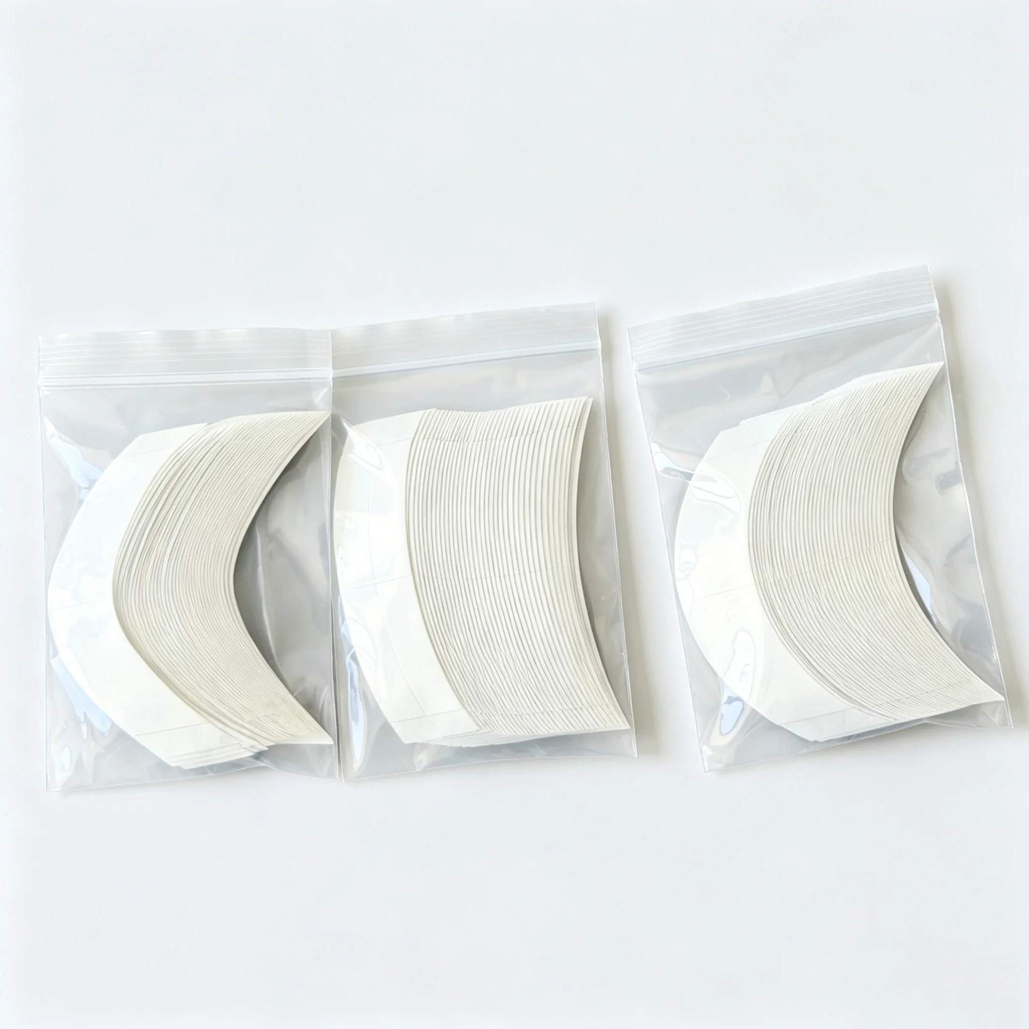 36/72 Pieces 3 Shape 7.6 cm * 2.2 cm White Ultra Hold Tape Lace Front Tape Arc Double Sided Tape for Toupee Wig Adhesive