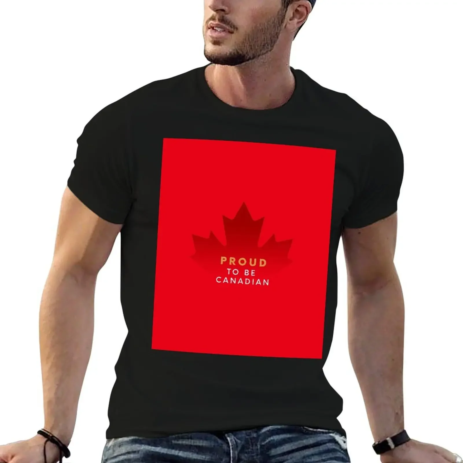 

Proud Canadian FS T-Shirt baggy shirts Aesthetic clothing men workout shirt