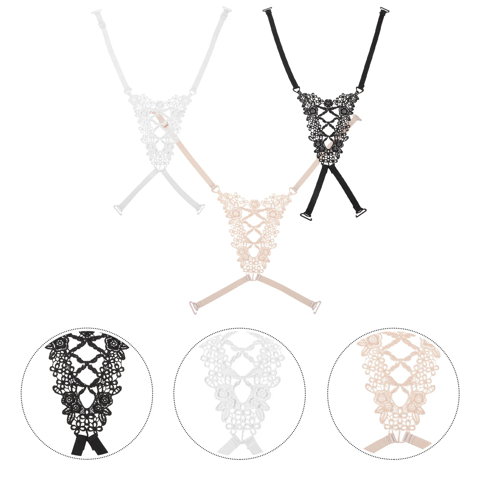 

3Pcs Bra Straps Adjustable Anti-Skid Elastic Replacement Detachable Shoulder Bra Strap Extensions Women Comfort Wear