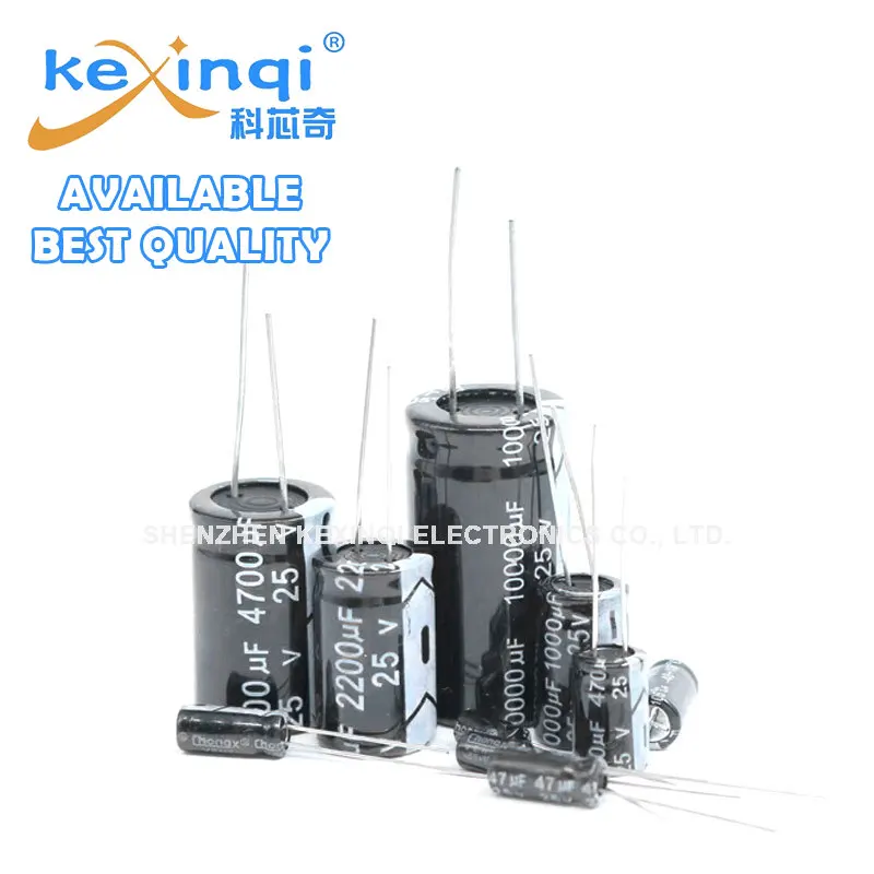 10-50pcs 25V DIP Aluminum Electrolytic Capacitor 10uF 22uF 33uf 47uF 68uf 100uF 120uf 150uf 220uF 330uf 470uf 680uF 820uf