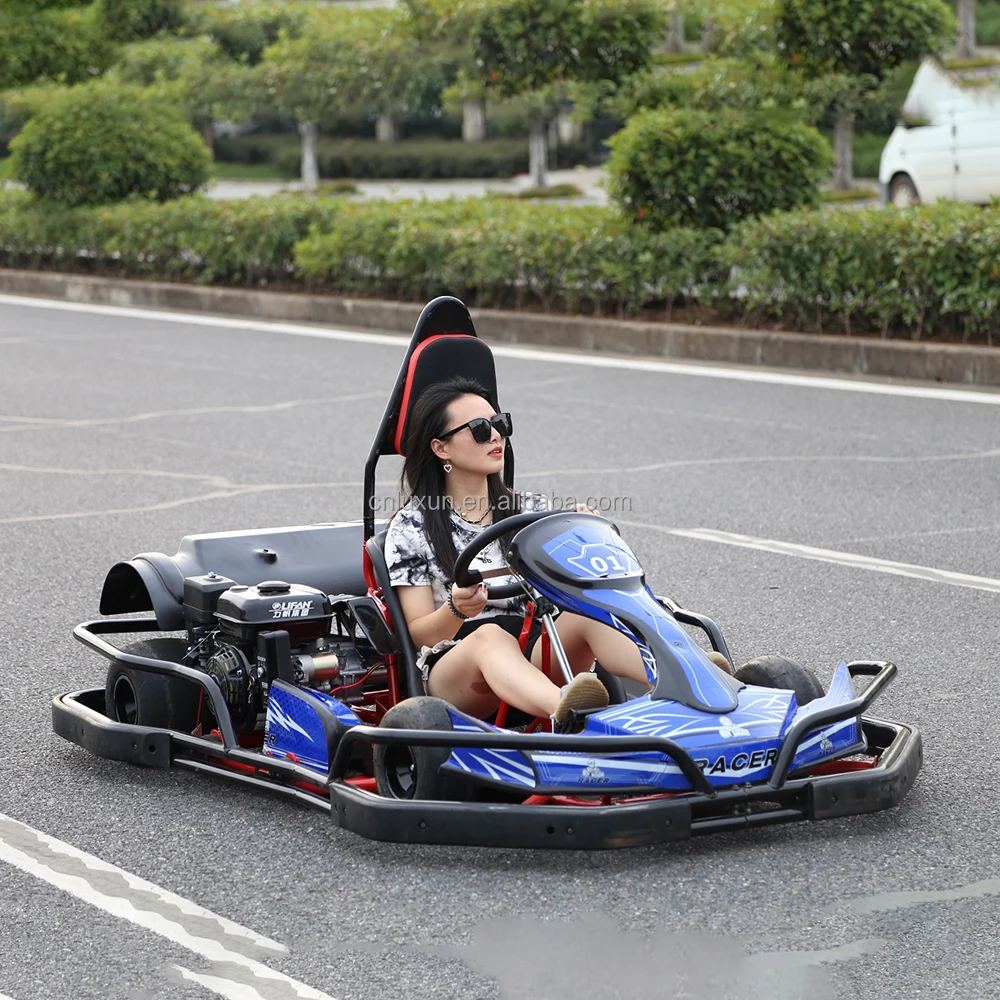 Commercial Karting Car Chain Drive 270cc 15.5N.m 4 Stroke Engine Capacity Wind Cooler Gas Powered Go Karts for Adult