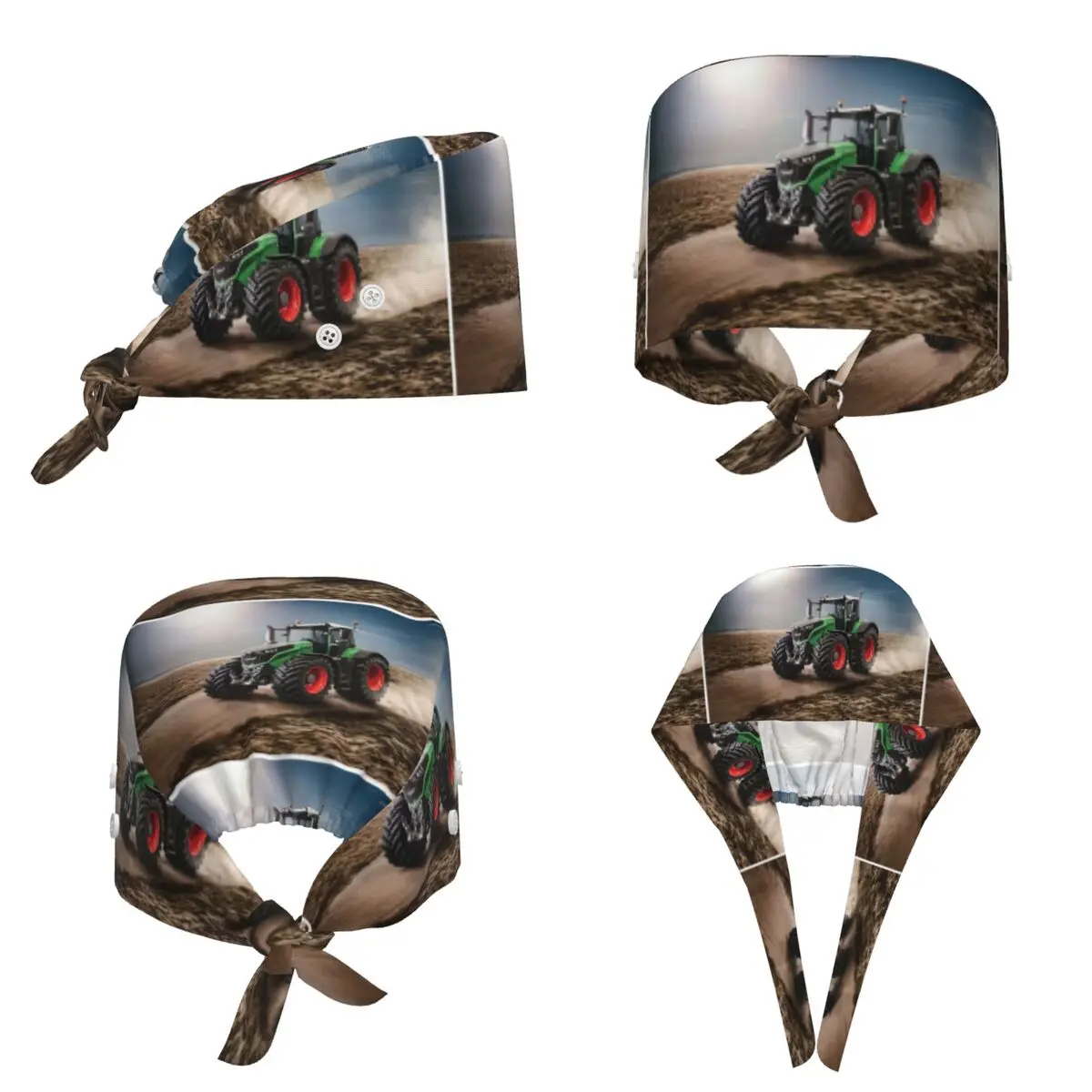 Fendt Tractor Scrub Hat Doctor Working Surgical Cap Unisex Adjustable Nursing Caps for Dentist