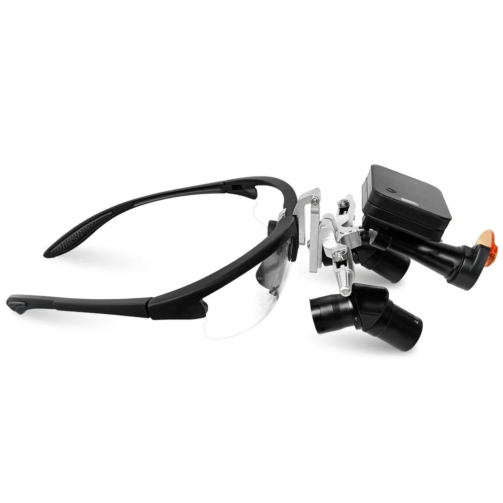 Dental Ergo Loupes Medical Magnifying Glass 48° Optical Loupe 4X5X6X Oral Surgery Turret Reduces Flip up with Headlight