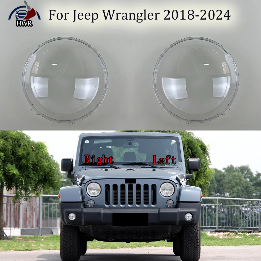 Lampshade Headlight Shell Headlamp Lamp Cover Transparent Shade Lens For Jeep Wrangler 2018 2019 2020 2021 2022 2023 2024