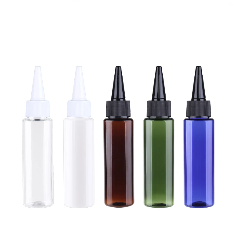 30ml X 50 Empty Pointed Mouth E Liquid Plastic Container 30cc Empty Cosmetic Lotion Bottles With Screw Cap DIY Travel Containers