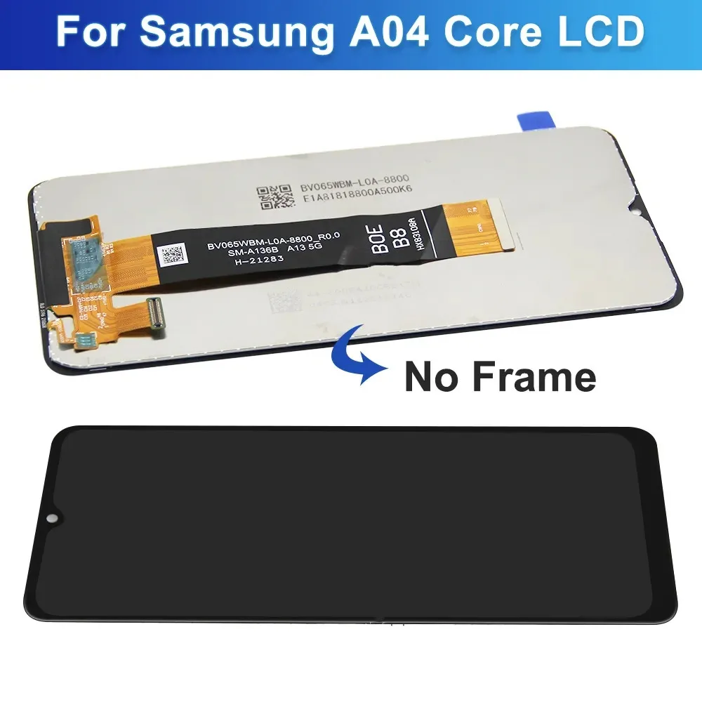 High quality  A04S LCD with frame For Samsung  A04S SM-A047F, SM-A047F/DS, SM-A047F/DSN Lcd Display Touch Screen Digitizer