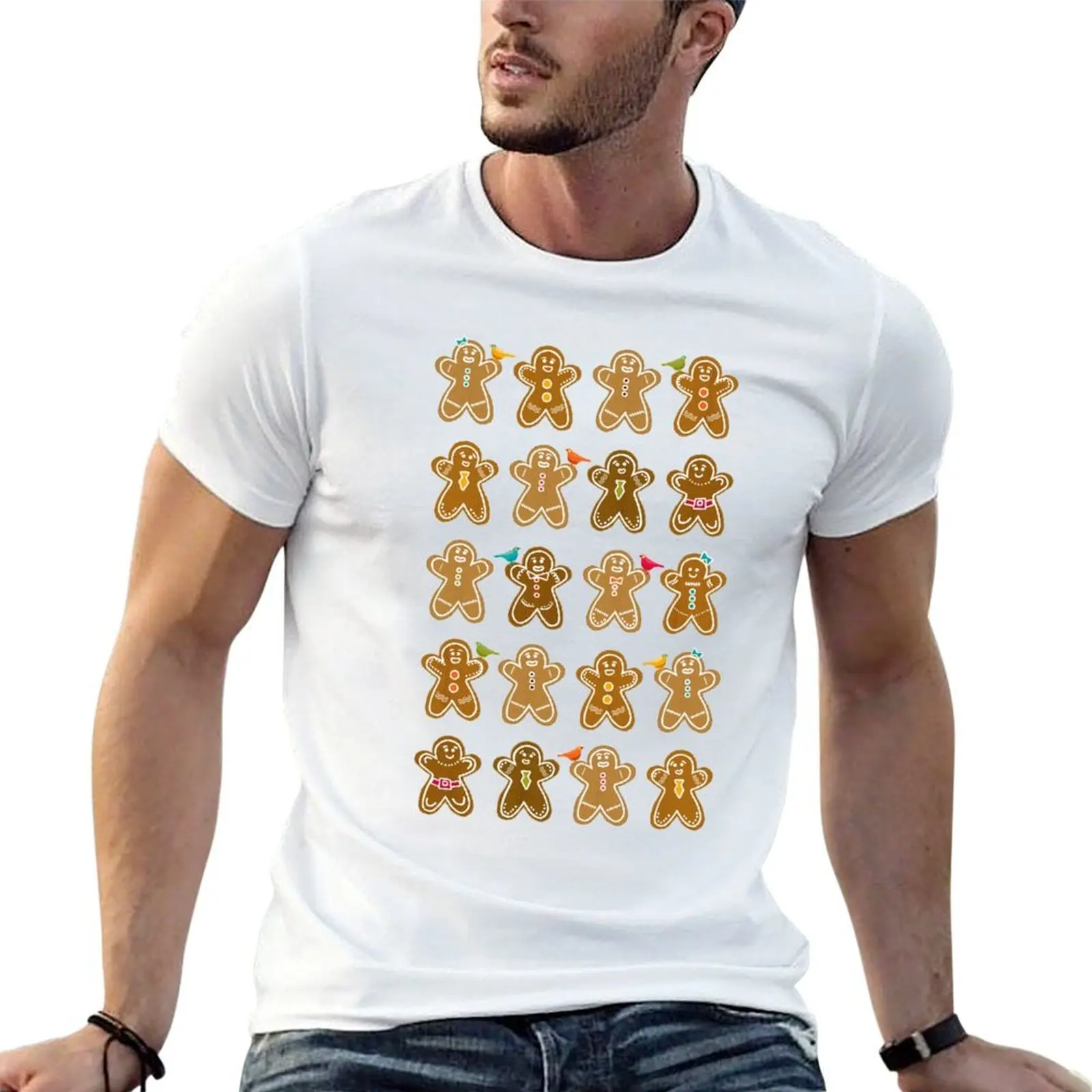 

Gingerbread T-Shirt man t shirt cotton high quality t shirt men 100% cotton luxury brand T-Shirt