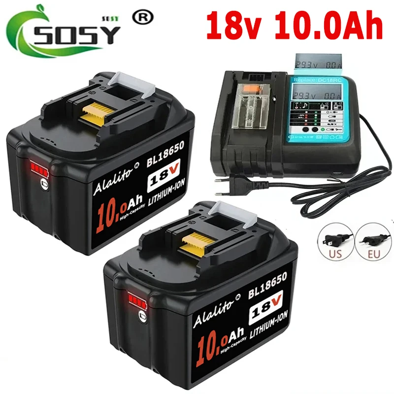 

Upgraded Replacement Battery Li-ion 18V 10000mah For Makita BL1830B BL1850B BL1850 BL1840 BL1860 BL1815 Power Tools Battery