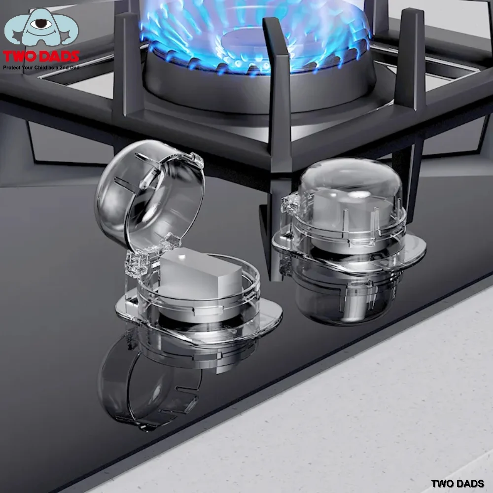 

2pcs Stove Knob Covers Child Safety Plastic Kitchen Safety Guards Universal Gas Oven Lock Protectors Home Cookware Security