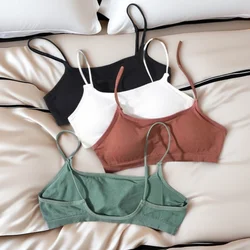 Seamless Tube Top Bra Sexy Women's Low Back Square Neck Crop Sexy Lingerie Backless Bandeau Bra with Removable Pads Underwear