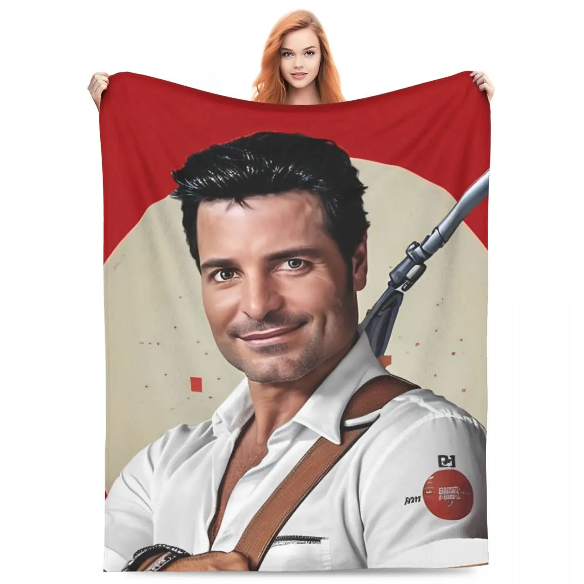 Chayanne Puerto Rican Latin Pop Singer Blankets Coral Fleece Plush Decoration Portable Lightweight Throw Blanket for Home Throws