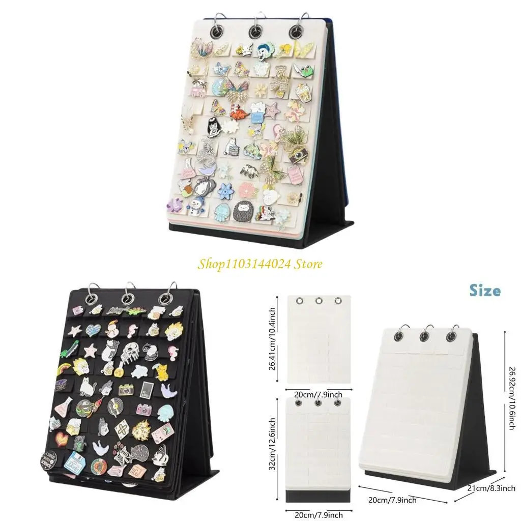 

N5KE Elegant Shaped Felt Badge Holder Degree Rotatable Multilayer Brooch Organizers Home Accessory Decoration use