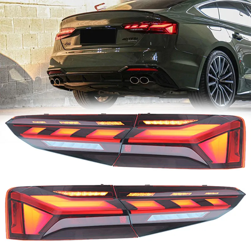 LED Tail Light Assembly Audi A5 RS5 Taillight 2017-2020 Dynamic Scanning Taillamp LED Brake DRL Rear Tail Light Car Accessories