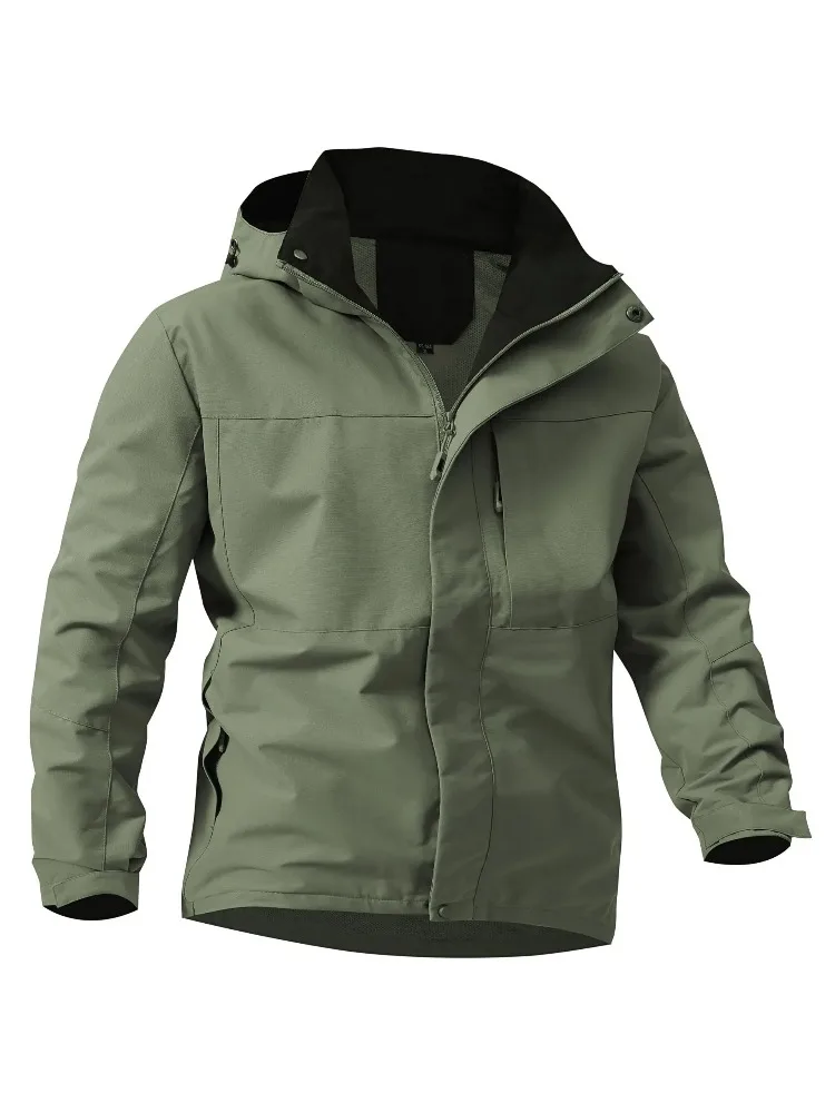AliExpress NONE New Outdoor Jacket Men Windproof Coats Waterproof Hooded Jackets Multifunctional Hiking Suit Cycling Tactical Outwear Jacket