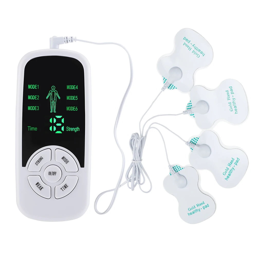 Electric EMS Muscle Stimulator 6 Modes Mini Cervical Spine Massager Meridian Body Massage Device Pain Relief Electroe stimulador