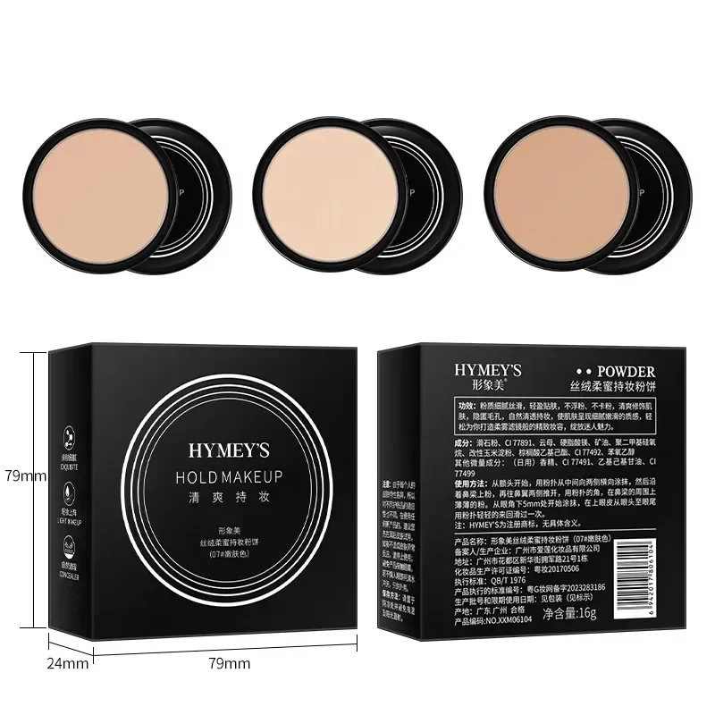 3 couleurs maquillage poudre pour le visage éclaircir contrôle de l'huile imperméable maquillage nu poudre pressée fond de teint Base de maquillage cosmétiques