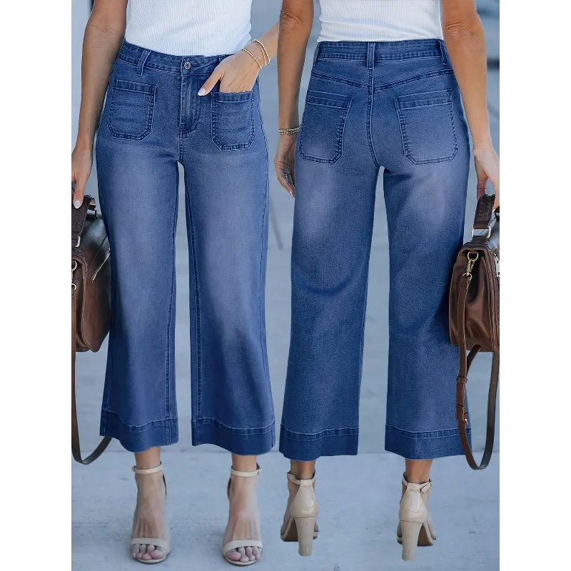 

2026 Women New Women's Washed 7/8 Length Jeans, Fashionable Sexy Pants Casual Spring