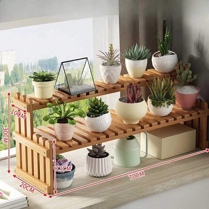 Balcony pergola, bay window, succulent stand, office desk, solid wood plant stand, indoor multi-tier storage rack