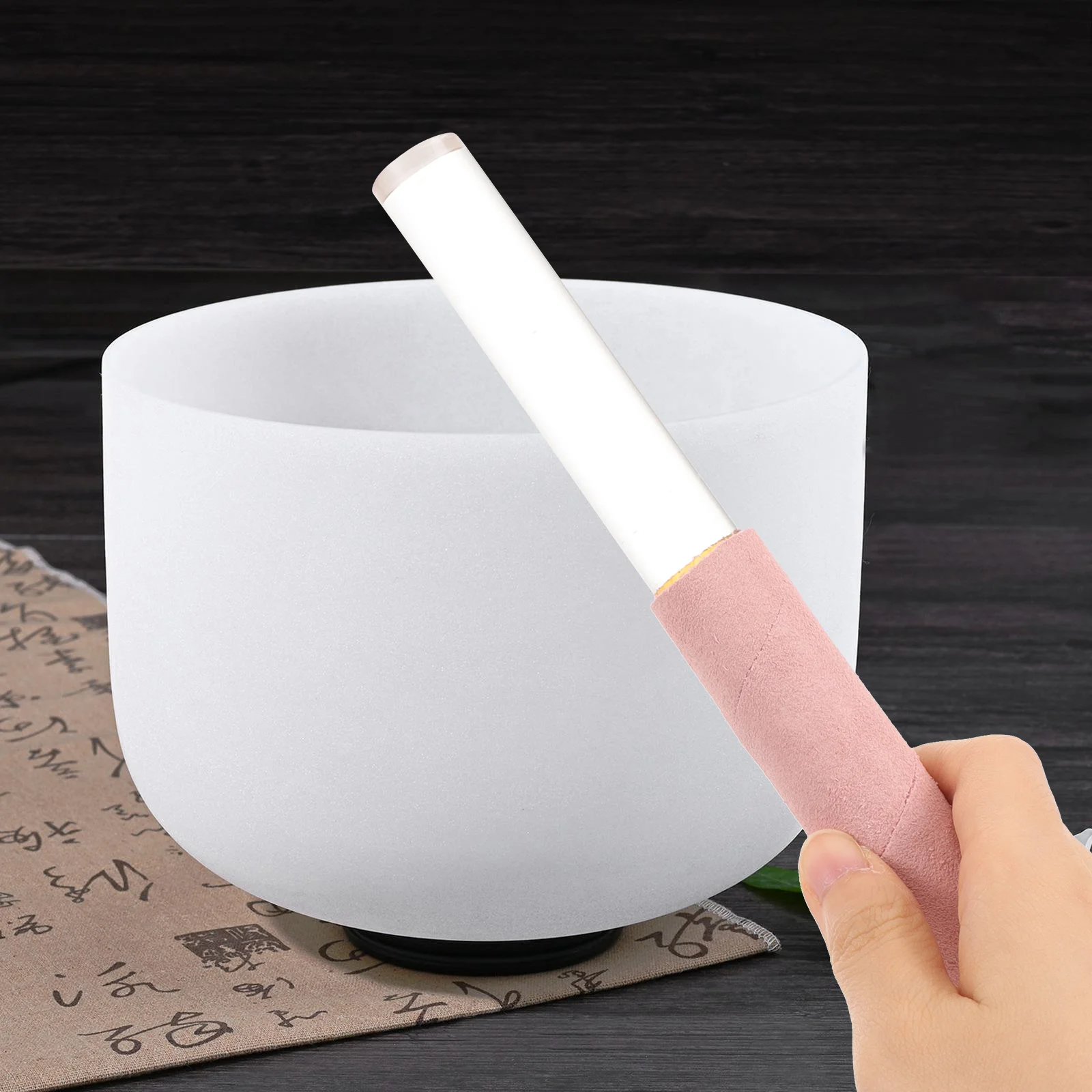 Musical Instruments Mallet for Singing Bowl Crystal Stick Chanting Bowls Shuangpin