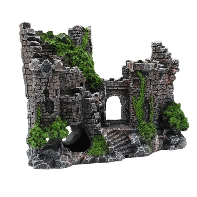 Aquarium Castle Resin Decorations Aquarium Landscaping Castle Fishtanks Decors