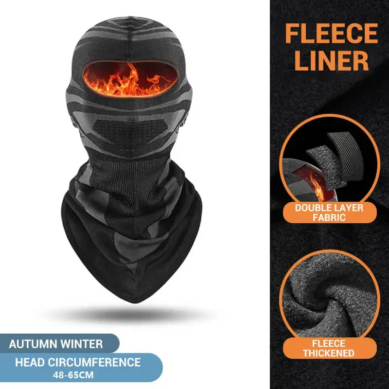 Winter Warm Cycling Cap for Men Bicycle Motorcycle Balaclava Windproof Sports Scarf Velvet Bike Face Cover Women Hiking Ski Hat