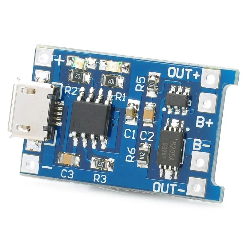 TP4056 +Protection Dual Functions 4.2V 1A Micro USB 18650 Lithium Battery Charging Board Charger Module