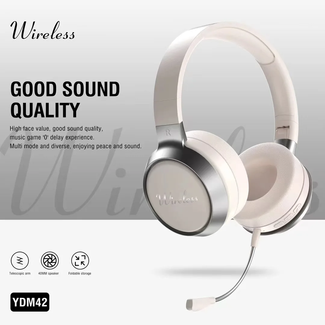 

2025 new head mounted wireless Bluetooth earphones with high aesthetic value and microphone advantages