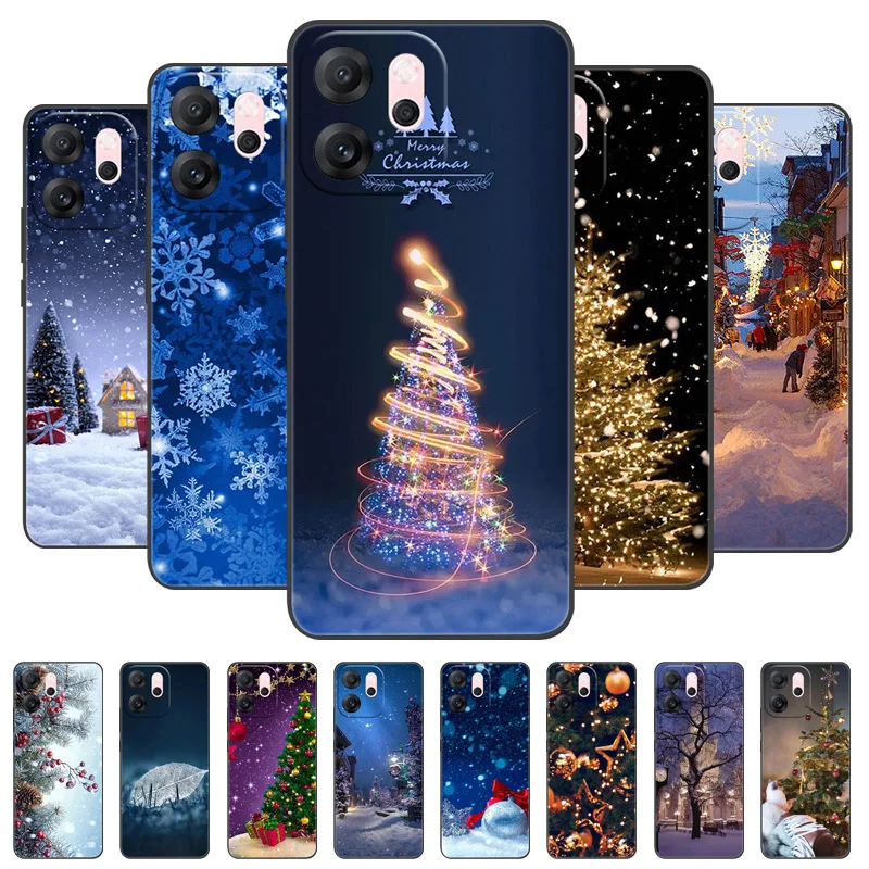 Christmas Painted Cover For OPPO Reno 14F 14 F Reno14FS Case Silicone Soft Phone Cover For OPPO Reno 14 13 Pro FS Capa Fundas