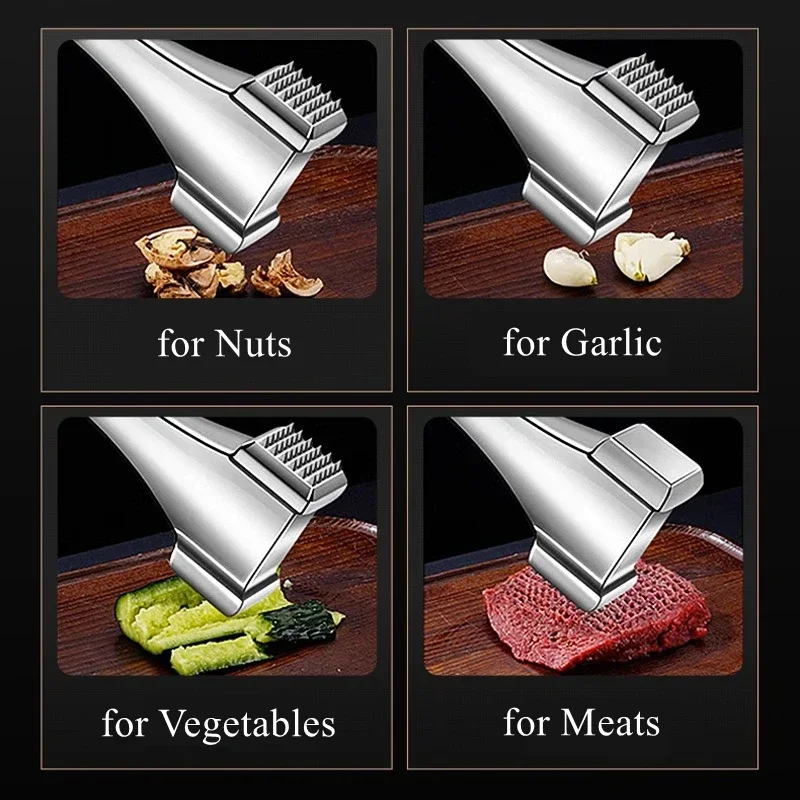 

Customizable 304 Stainless Steel Kitchen Meat Hammer Ergonomic Handle Nail Sharpened Peen LFGB Certificate Tenderizer