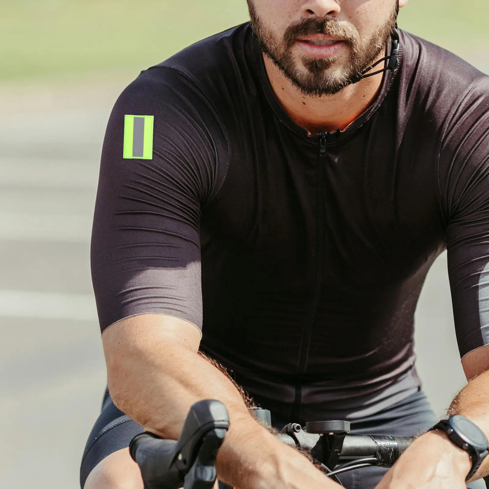 

4Pcs Reflective Safety Patch High Visibility Fluorescent Tape Strip Self Adhesive for Jackets Hats Vest Dog Harness Outdoor