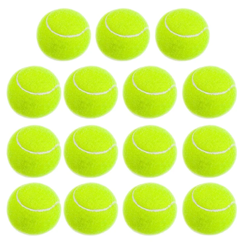 

Practice Tennis Balls, Pressureless Training Exercise Tennis Balls, Soft Rubber Tennis Balls Children Beginners Pet, Pack Of 15