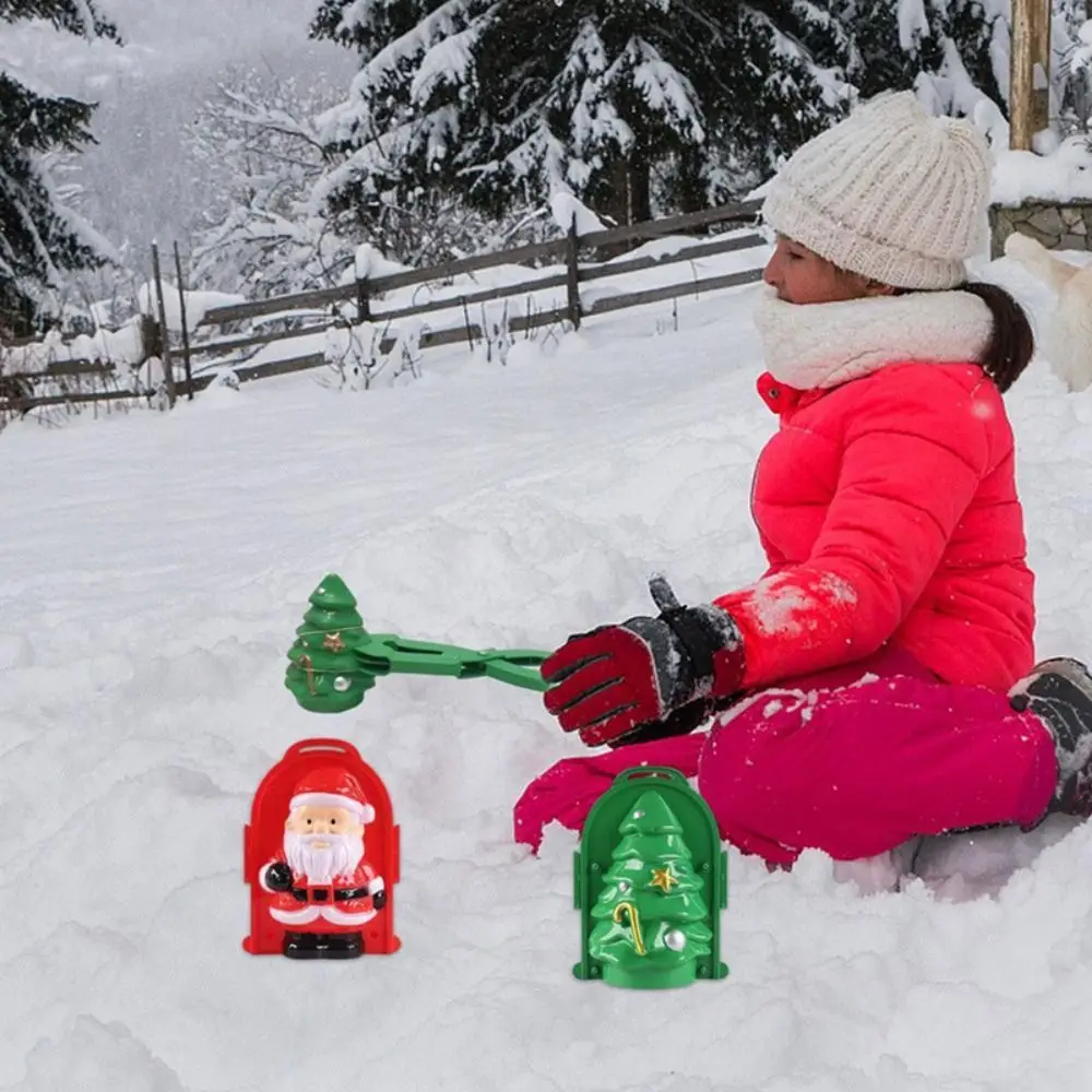 Plástico santa clau fabricante de bola de neve brinquedo árvore de natal alça antiderrapante árvore de natal fabricante de bola de neve clipes portátil durável