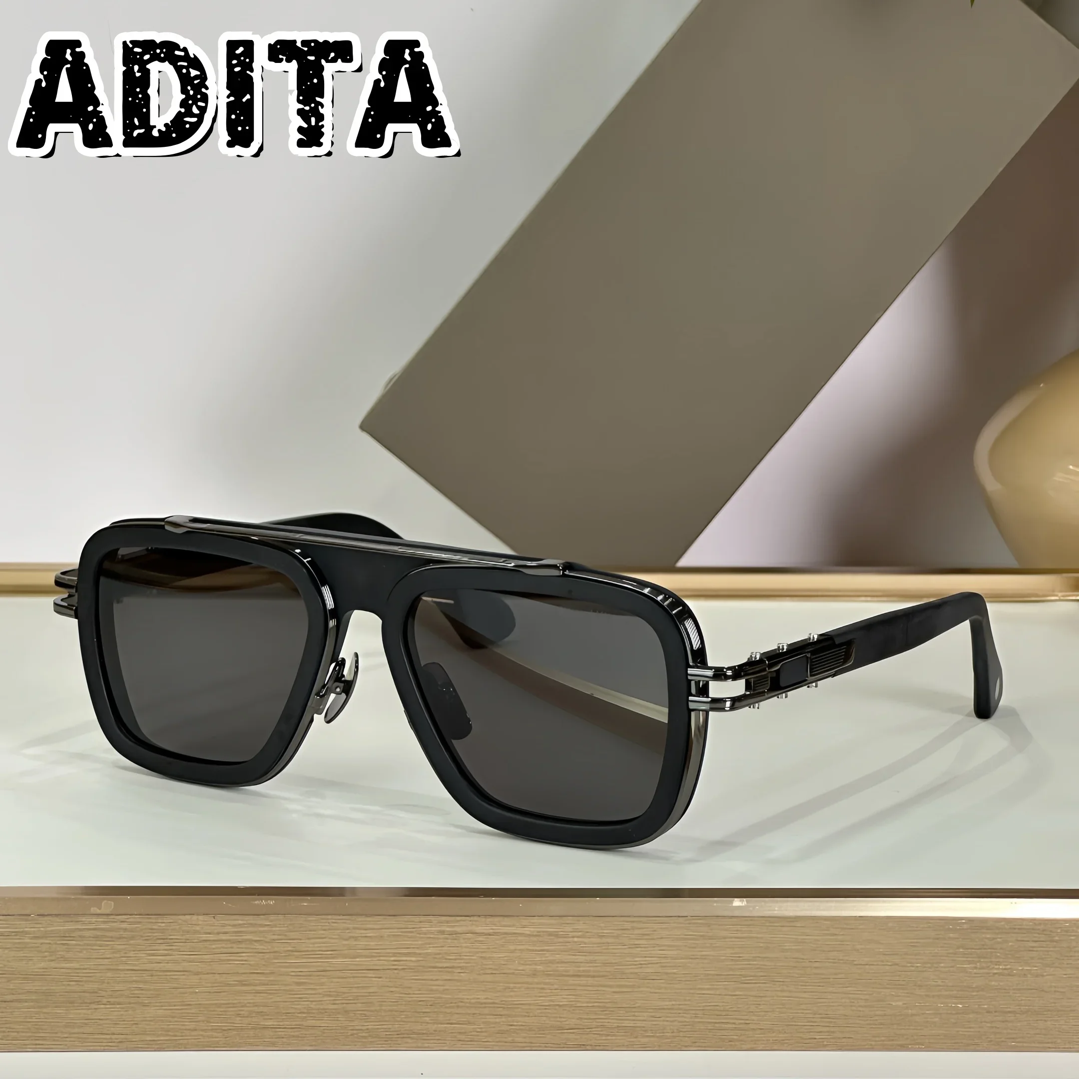 LXN-EVO DTS403 Size 54-19 Top High Quality Sunglasses For Men Titanium Style Fashion Design Sunglasses For Womens With Box