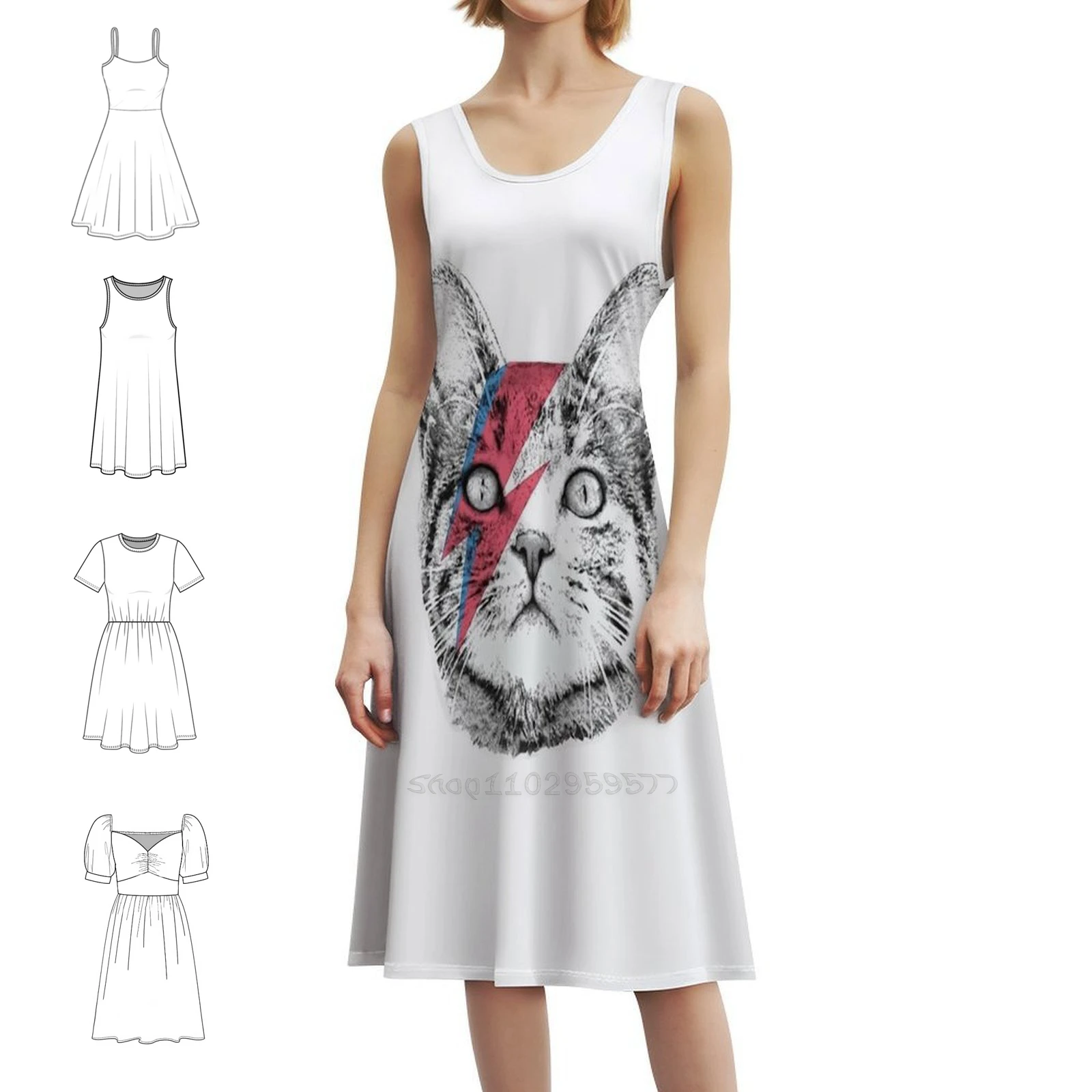 

Ziggy Cat Wo сексуальное платье для отпуска для женщин, пляжная вечеринка, день рождения, мини-платье Ziggy Lets, танцевальная музыка, Major Tom, женская одежда