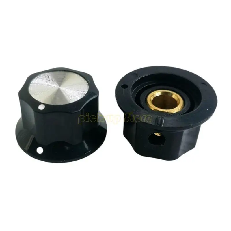 Potenciómetro de perilla de repuesto multicolor para pedas de efectos de guitarra, 25x14,5mm, fácil instalación, interruptor de pie para electricidad