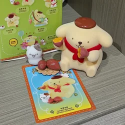 Sanrio Childhood Four Seasons Series Blind Box Flocking Action Figure Pudding Dog Surprise Box Model Ornament Collect Toy Gift