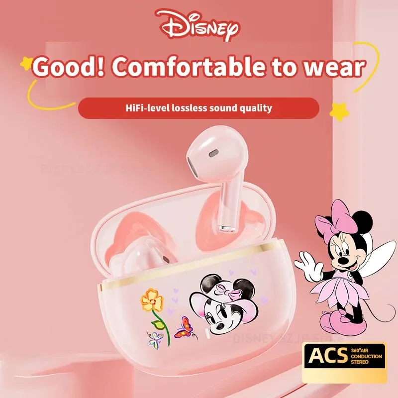 

Disney J08B TWS Earbuds Mickey Cartoon Wireless Earphones Bluetooth 5.4 HIFI Sound Noise Reduction Headphone Long Battery Life