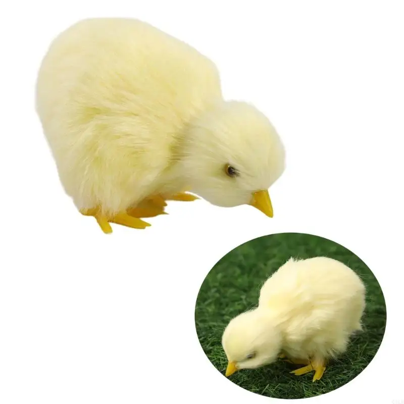 Q0KB รุ่นรูปตุ๊กตาไก่ตุ๊กตาสัตว์จัดหาของขวัญอีสเตอร์ของขวัญเด็ก ๆ