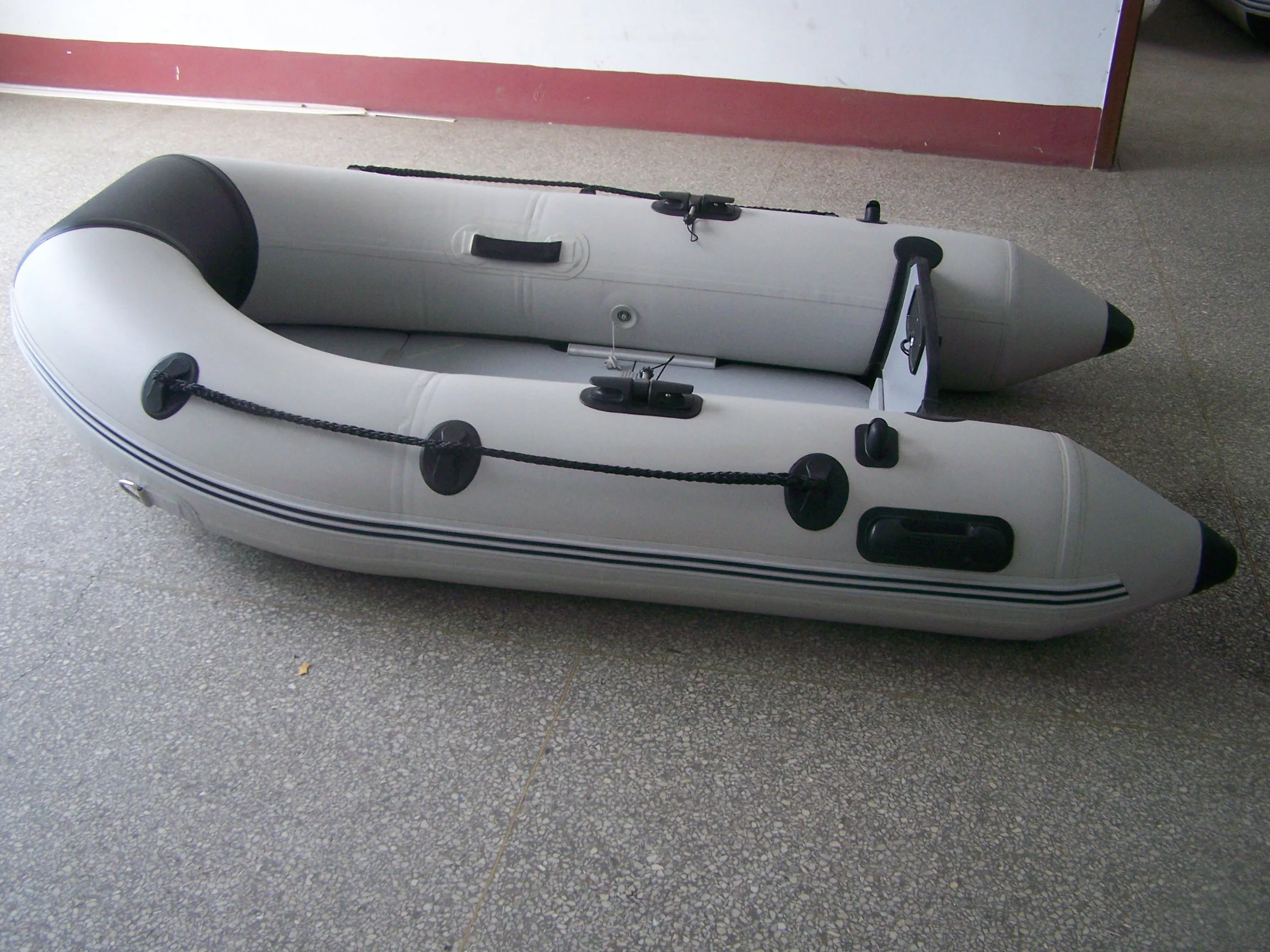 CE 230mm Hypalon pvc Rigid Inflatable Folding rib boat for fishing