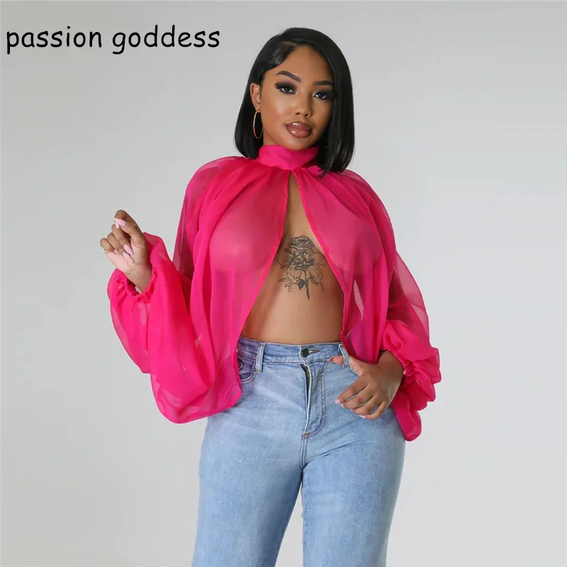 Streetwear Women Batwing Sleeve Split Irregular Sexy Chiffon Blouses 2023 Summer Lace Up Tie Dye Print Party Club Blouse Tops