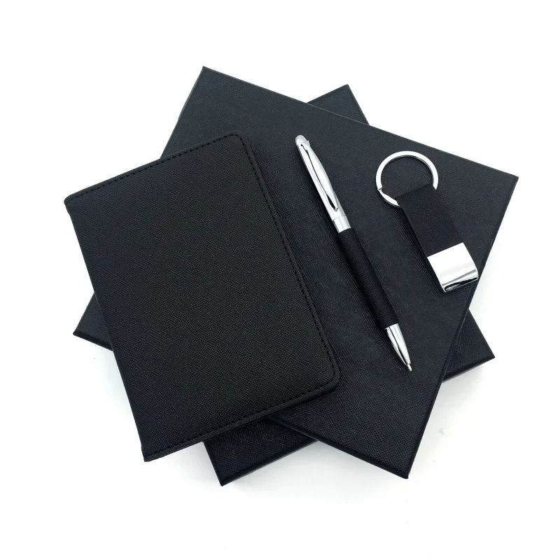 2025customized.promotional luxury business ballpen and keyring and passport holder set with customized 152038-CR