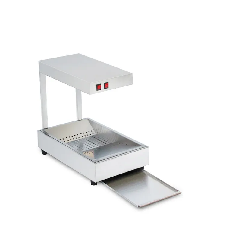 電気チュロス加熱ショーケースマシン卓上フードチップフランスのフライドポテト断熱チュロスウォーマーマシン