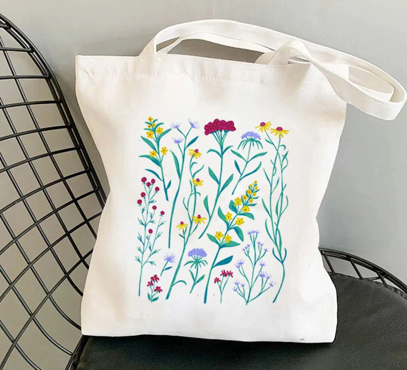 أنماط حقيبة كتف واحدة للنساء مع باقة زهور مطبوعة، محفظة كروس عصرية للسيدات للاستخدام اليومي في العمل والتسوق