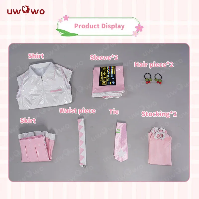 

UWOWO Mikku Cosplay Mikku Costume Mikku Halloween Costume Cosplay Pink Halloween Carnival Outfit